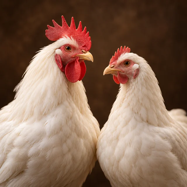 Dos aves adultas blancas